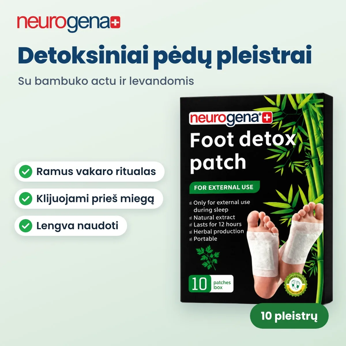 Neurogena detoksiniai pėdų pleistrai
