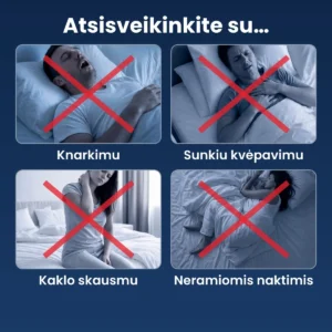 Atsisveikinkite su knarkimu, kaklo skausmu ir neramiomis naktimis