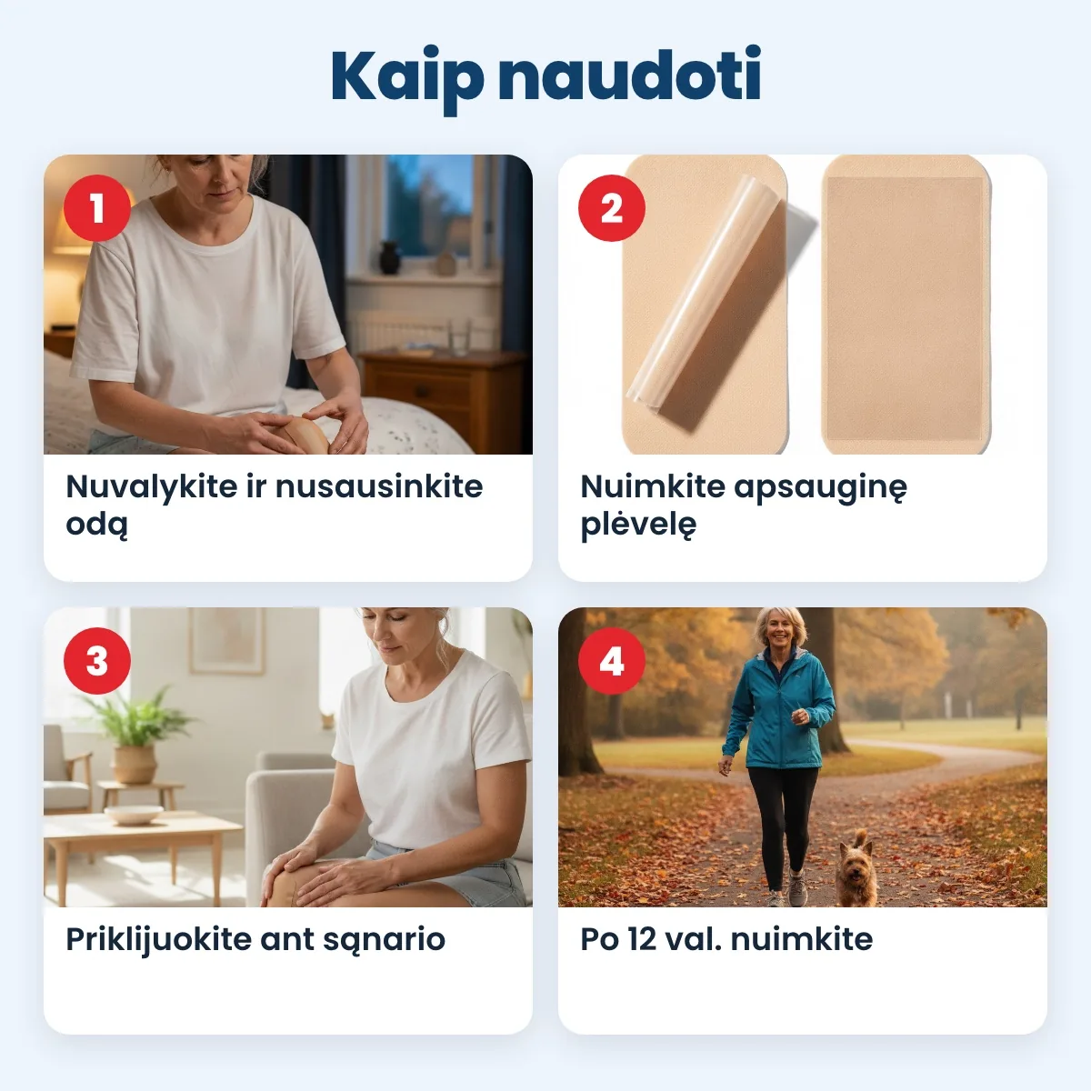 Kaip naudoti sąnarių pleistrą